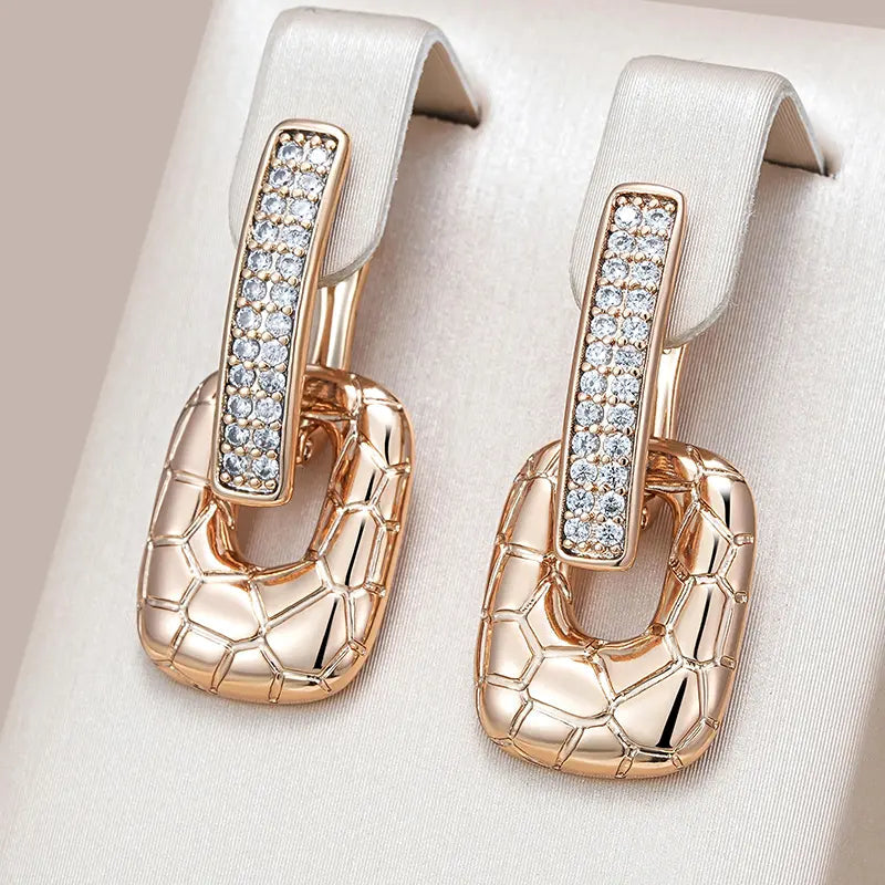 Elegant Shiny Golden Scale Earrings