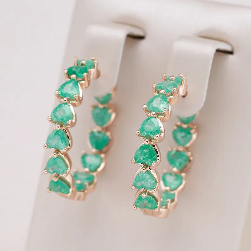 Elegant, bright turquoise earrings