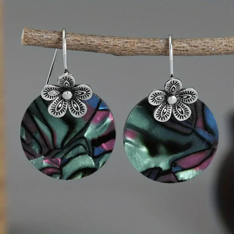 Colorful Round Vintage Earrings