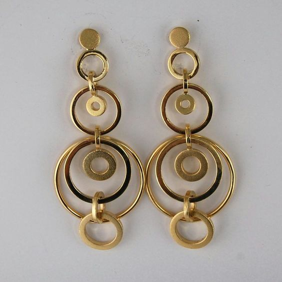 Vintage Golden Hoop Earrings