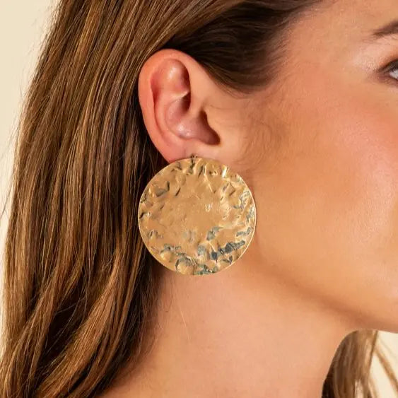 Boho Gold Round Earrings