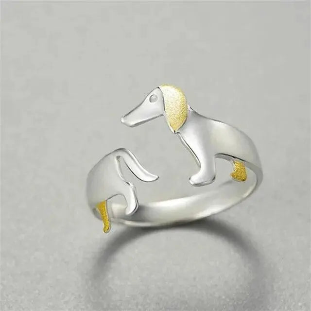 Sterling Silver Dachshund Ring