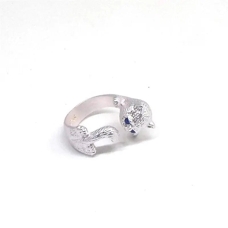 Sterling Silver Adjustable Kitty Ring