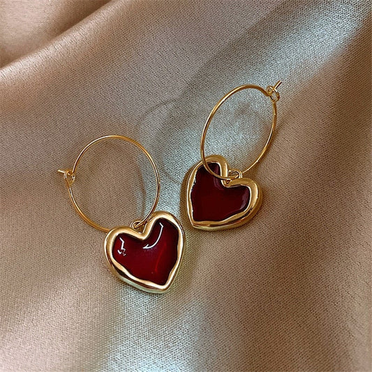 Earrings 'Red Heart'