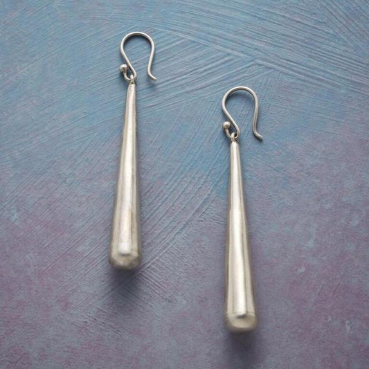 Silver Bar Earrings "Boho